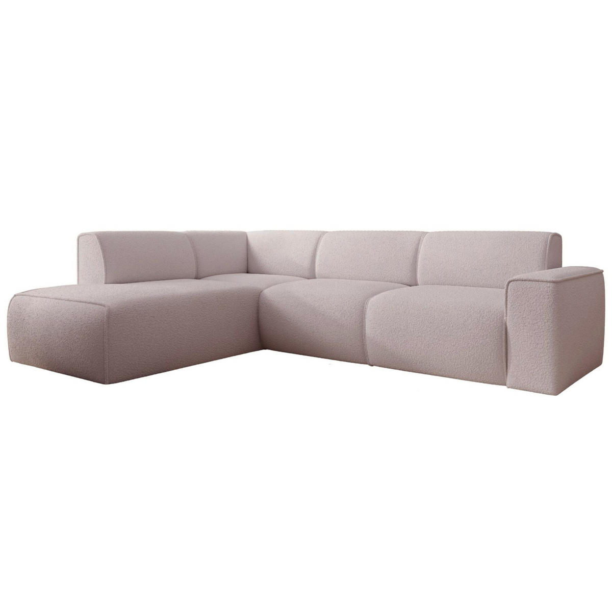 ECKSOFA Bouvi Beige links - Beige/Schwarz, Kunststoff/Textil (292/220cm) - Selsey