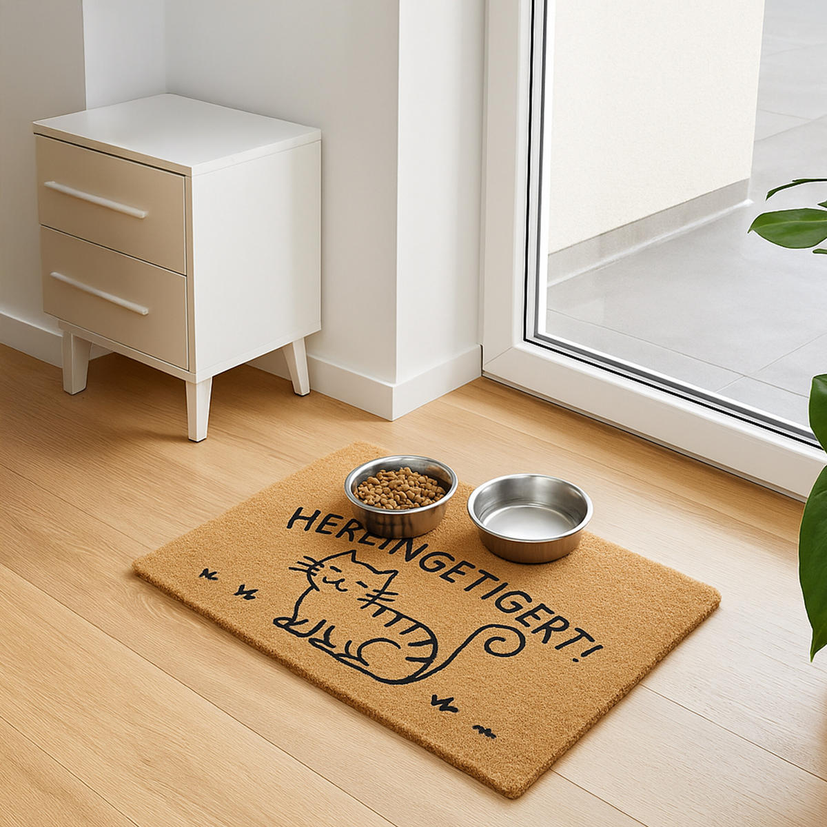 ROHOŽ - světle hnědá, textil/plast (60/40cm) - Relaxdays