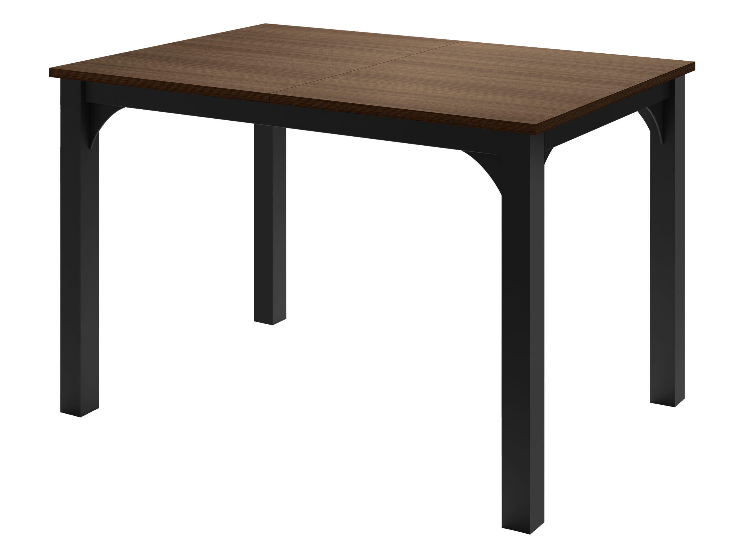 ESSTISCH Focus 120 - Nussbaumfarben/Schwarz, Holzwerkstoff/Metall (80/120/76cm) - MIRJAN24