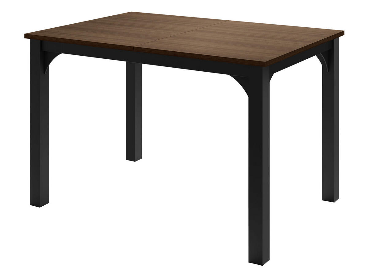 ESSTISCH Focus 120 - Nussbaumfarben/Schwarz, Holzwerkstoff/Metall (80/120/76cm) - MIRJAN24