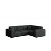 GARTENECKSOFA L-form MALIBU Stoff Odyssey Schwarz Rechts - Schwarz, Holz (246/73/181cm) - Kaiser Möbel