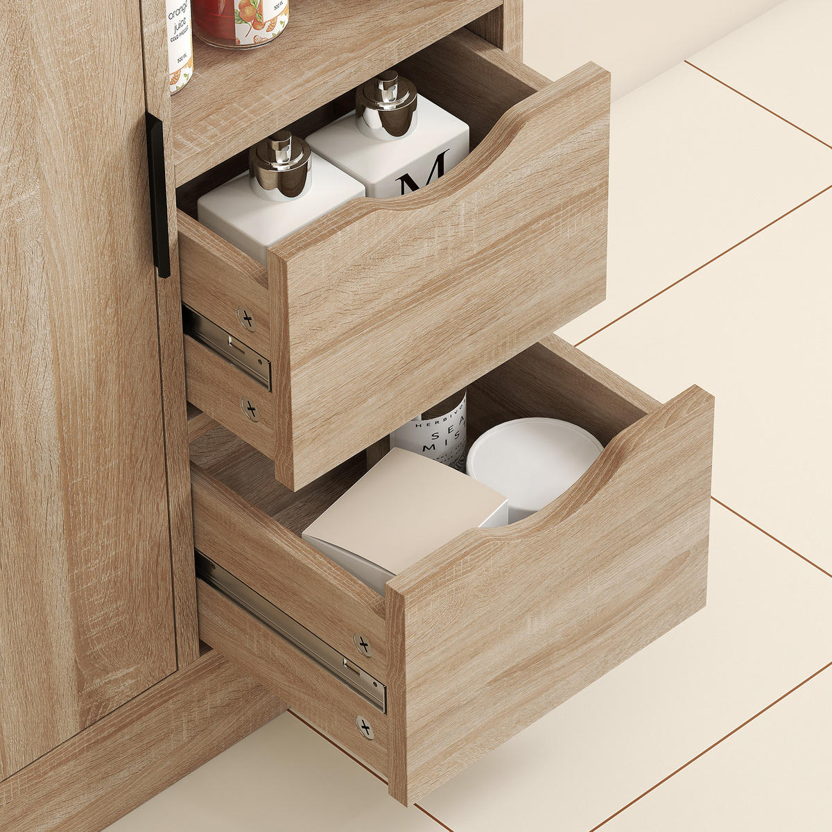 MIDISCHRANK DE-17351 Naturholz - Naturfarben, Holzwerkstoff (25/100/50cm) - ComfortXL