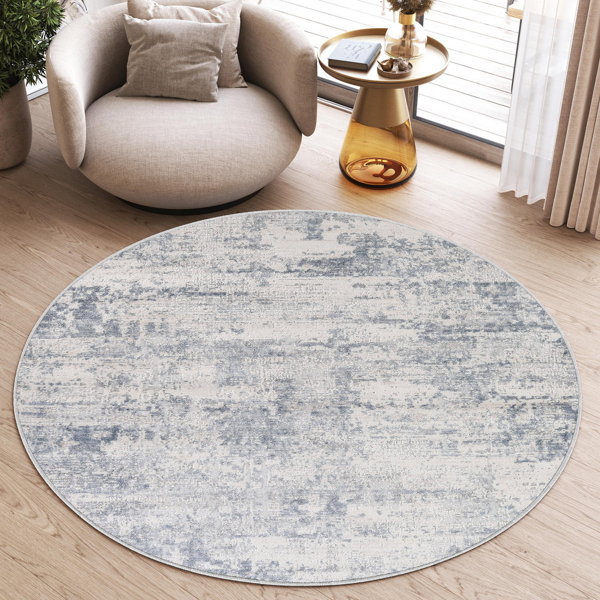 TEPPICH SKY Creme 240/240 cm - Creme, Textil (240/240cm) - Tapiso