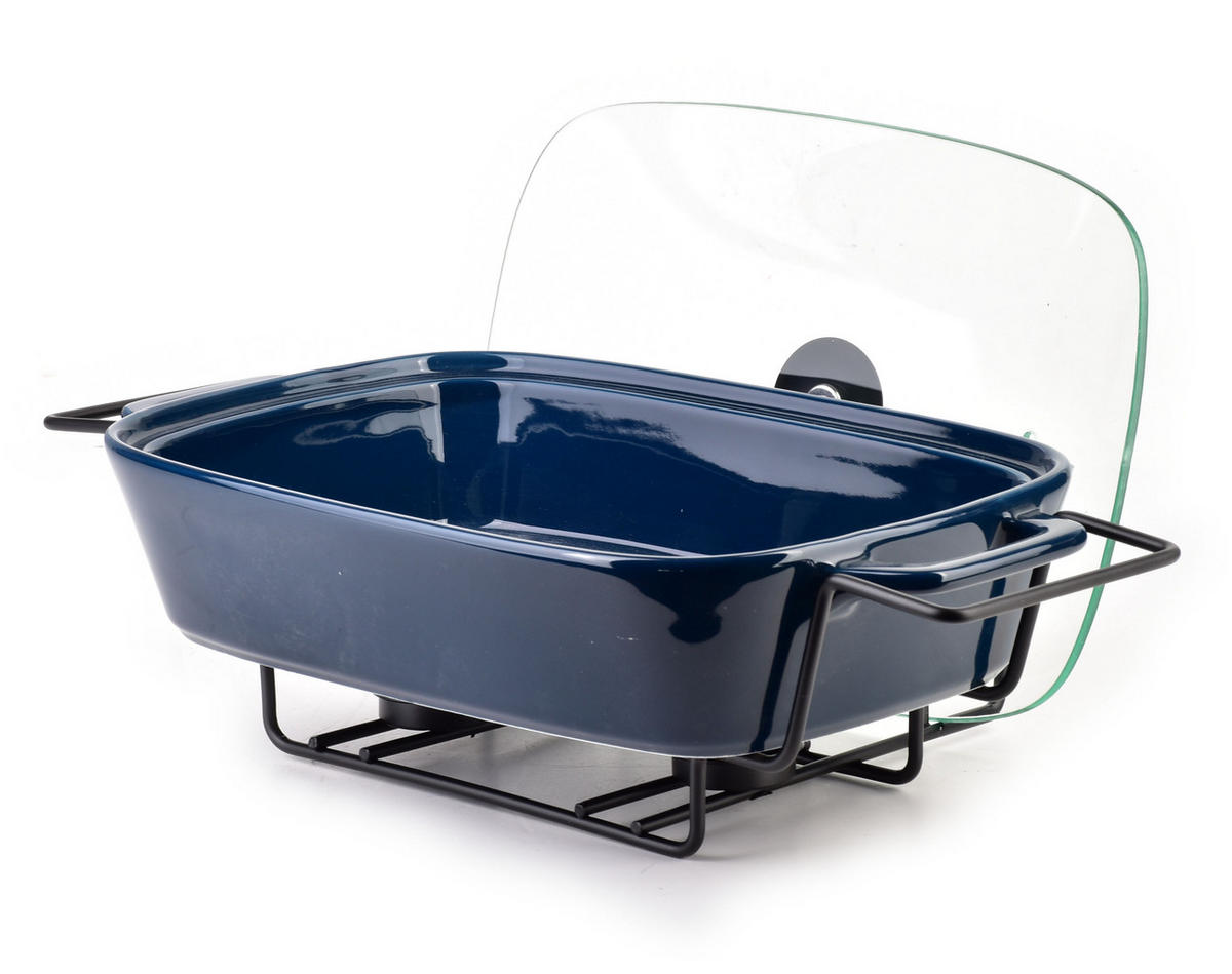 AUFLAUFFORM Modern Kitchen Blau 41.5/25.6/15 cm Keramik - Dunkelblau, Keramik (25.6/15/41.5cm) - Mondex