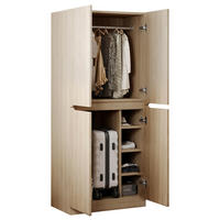 KLEIDERSCHRANK 70/170/40 cm Holzfarbe aus Holz mit Doppeltürdesign - Naturfarben, Holz (40/170/70cm) - OKMYHOME