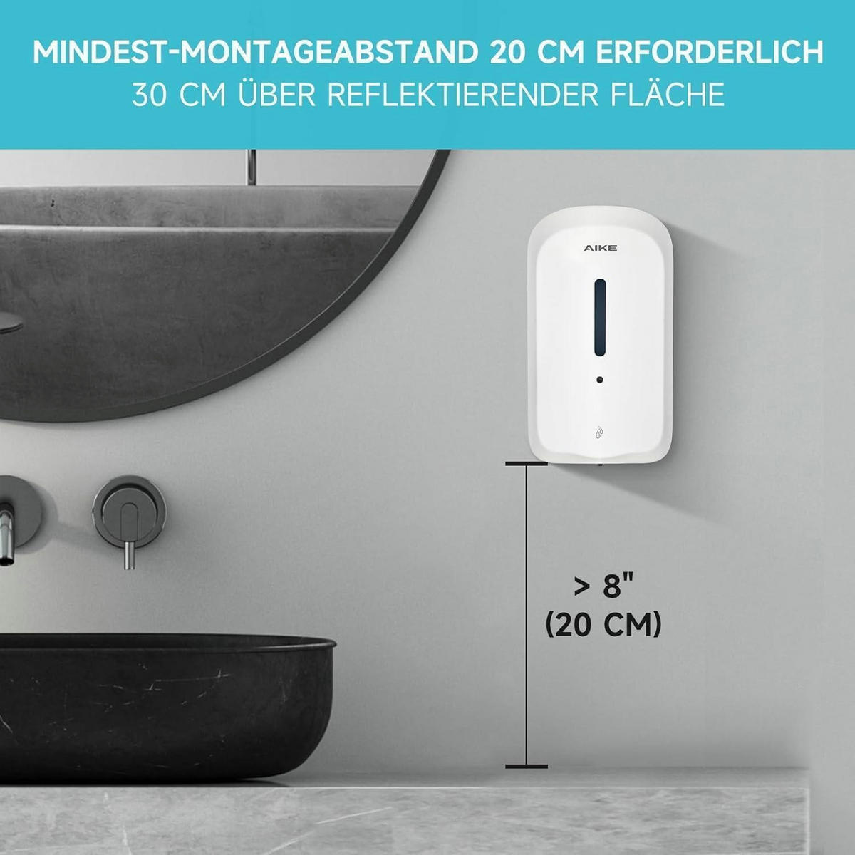 SEIFENSPENDER automatisch Wandmontiert 1000 ml Weiß - Weiß, Kunststoff (14.9/11.2/25.7cm)