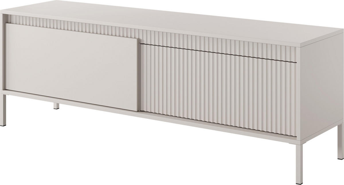 TV-LOWBOARD Cindy Beige 154/53/40 cm - Beige/Braun, Holzwerkstoff/Metall (153.5/53.4/39.5cm) - WFL GROUP