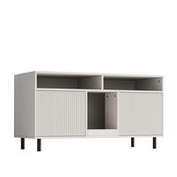 SIDEBOARD Weiß aus MDF 120×50×66cm als Katzentoiletten-Schrank mit Sandauffangmatte und Ablagefächern - Weiß, Holzwerkstoff (50/66/120cm) - Luhomfu