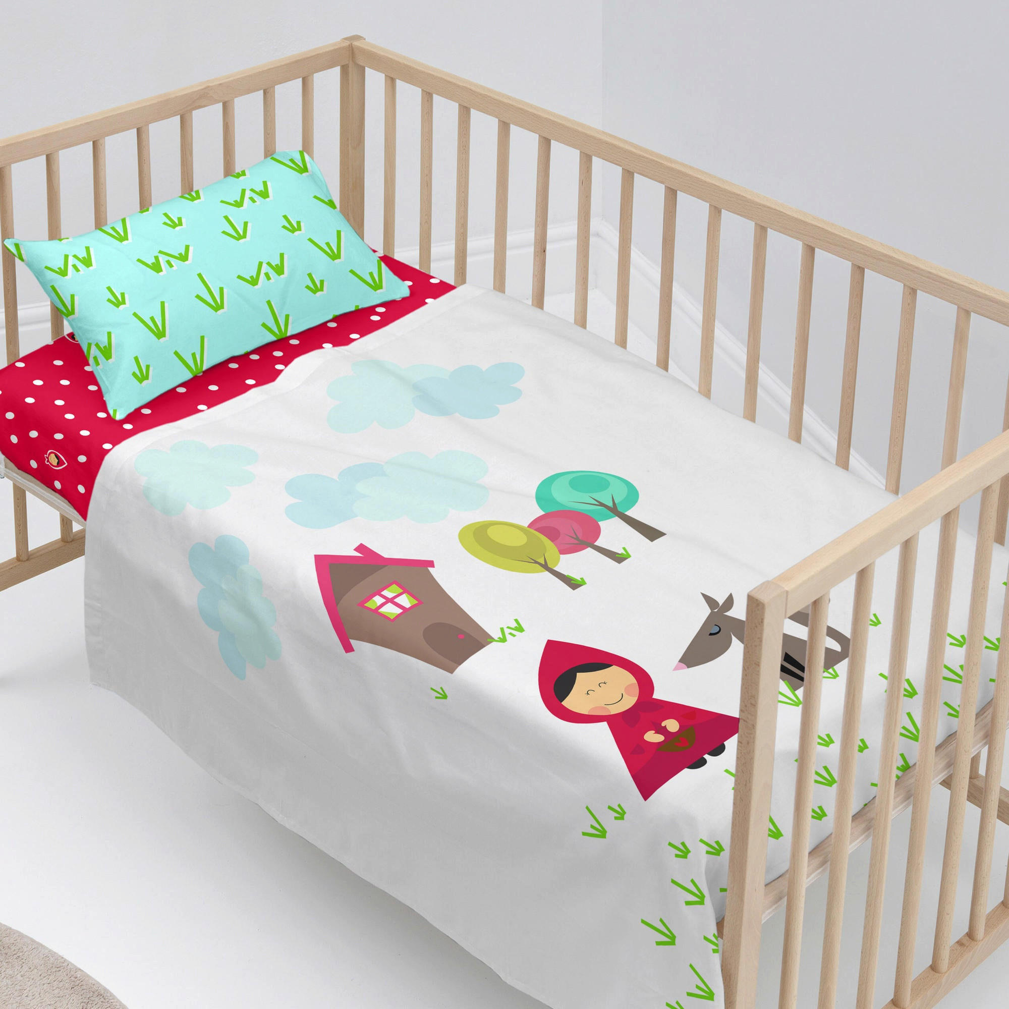 BETTWÄSCHE 2er-Set teiliges grandma 100x130 cm (kinderbett) mehrfarbig - Multicolor, Textil (100/130cm) - Happy Friday