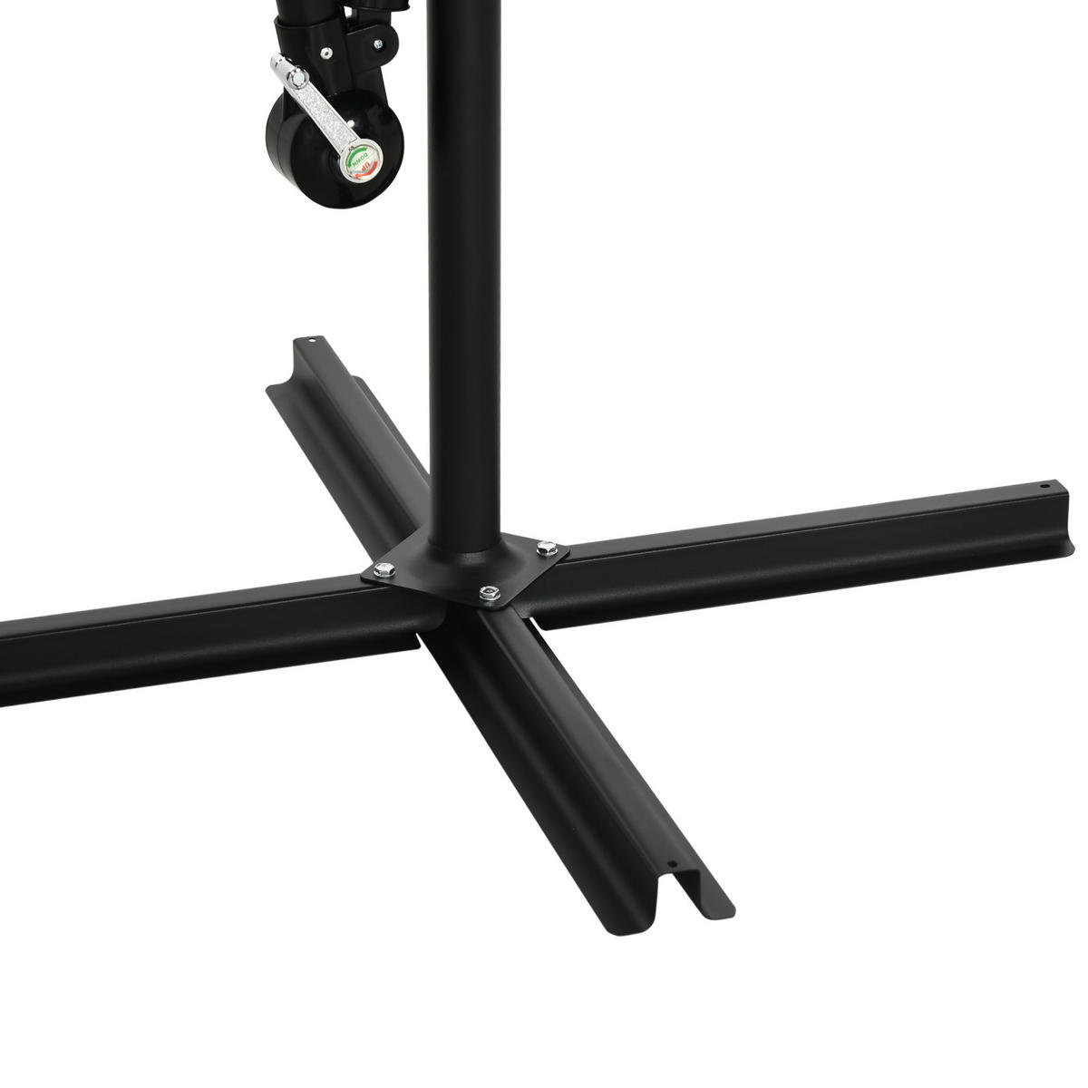 AMPELSCHIRM 295x295 cm drehbar Stahl - Dunkelgrau, Metall (295/295cm) - LEBENLANG