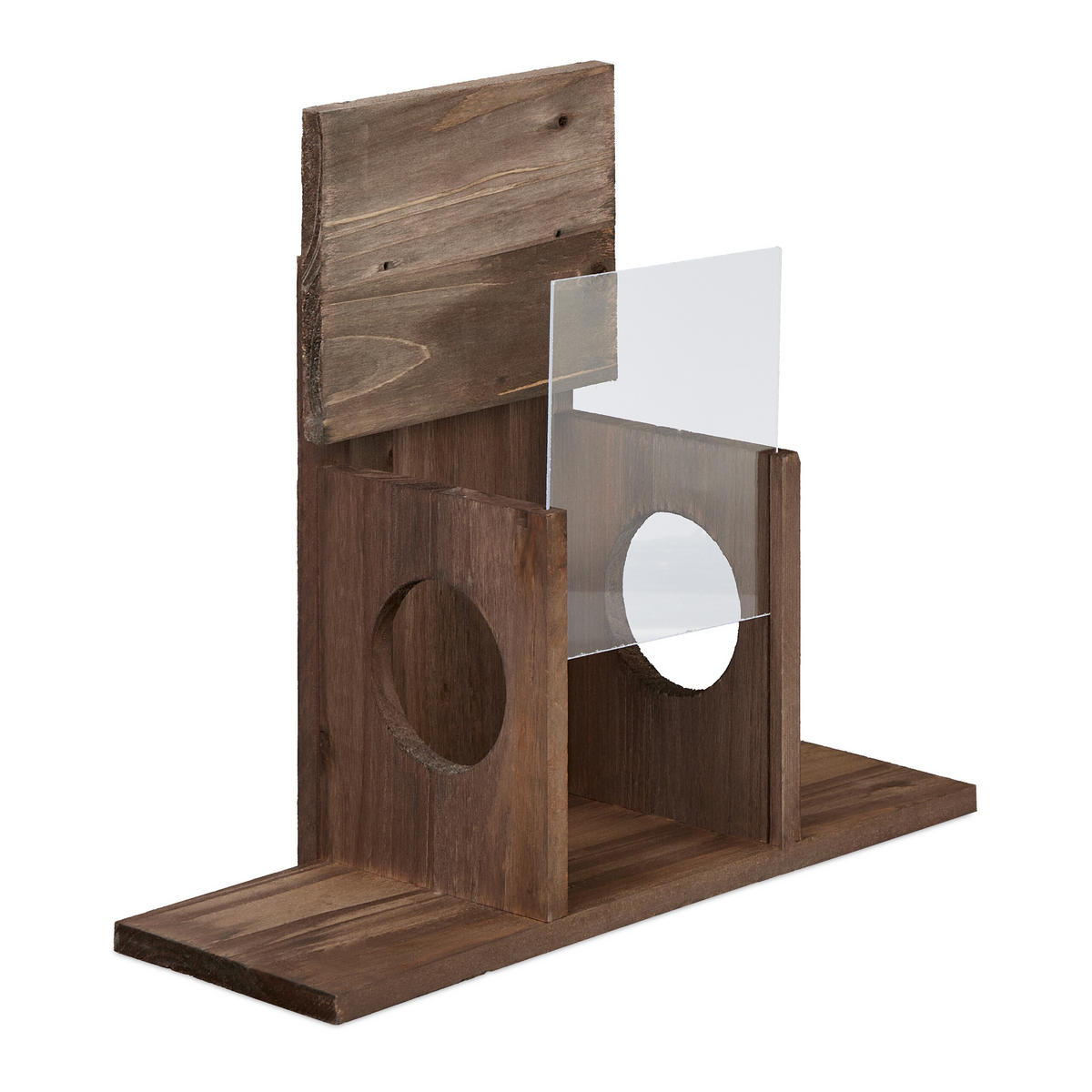 EICHHÖRNCHENFUTTERHAUS - Braun, Holz/Kunststoff (35/24/13cm) - Relaxdays