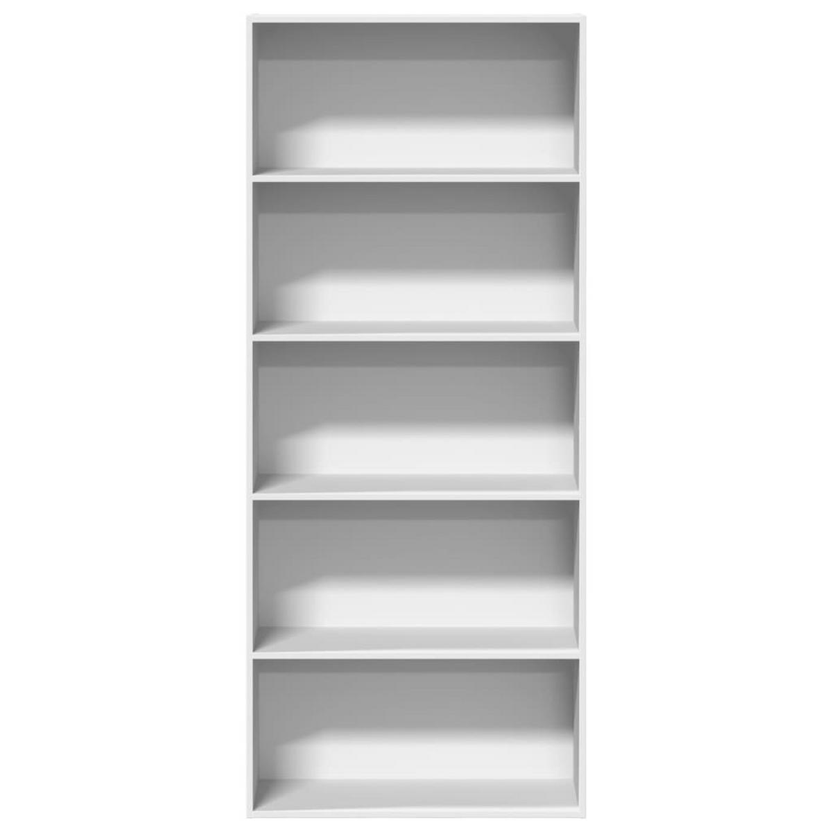 BÜCHERREGAL Weiss 80/30/189 Cm Holzwerkstoff - Weiß, Holzwerkstoff (30/189/80cm) - vidaXL