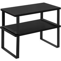 KÜCHENREGAL 2er Set aus Holzwerkstoff Schwarz - Schwarz, Holzwerkstoff (34/13/19cm) - Woltu