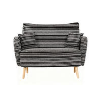 2-SITZER-SOFA aus Bouclé 121x81,5x87 cm mit Seitentaschen, schwarz - Schwarz, Textil (81.5/87/121cm)
