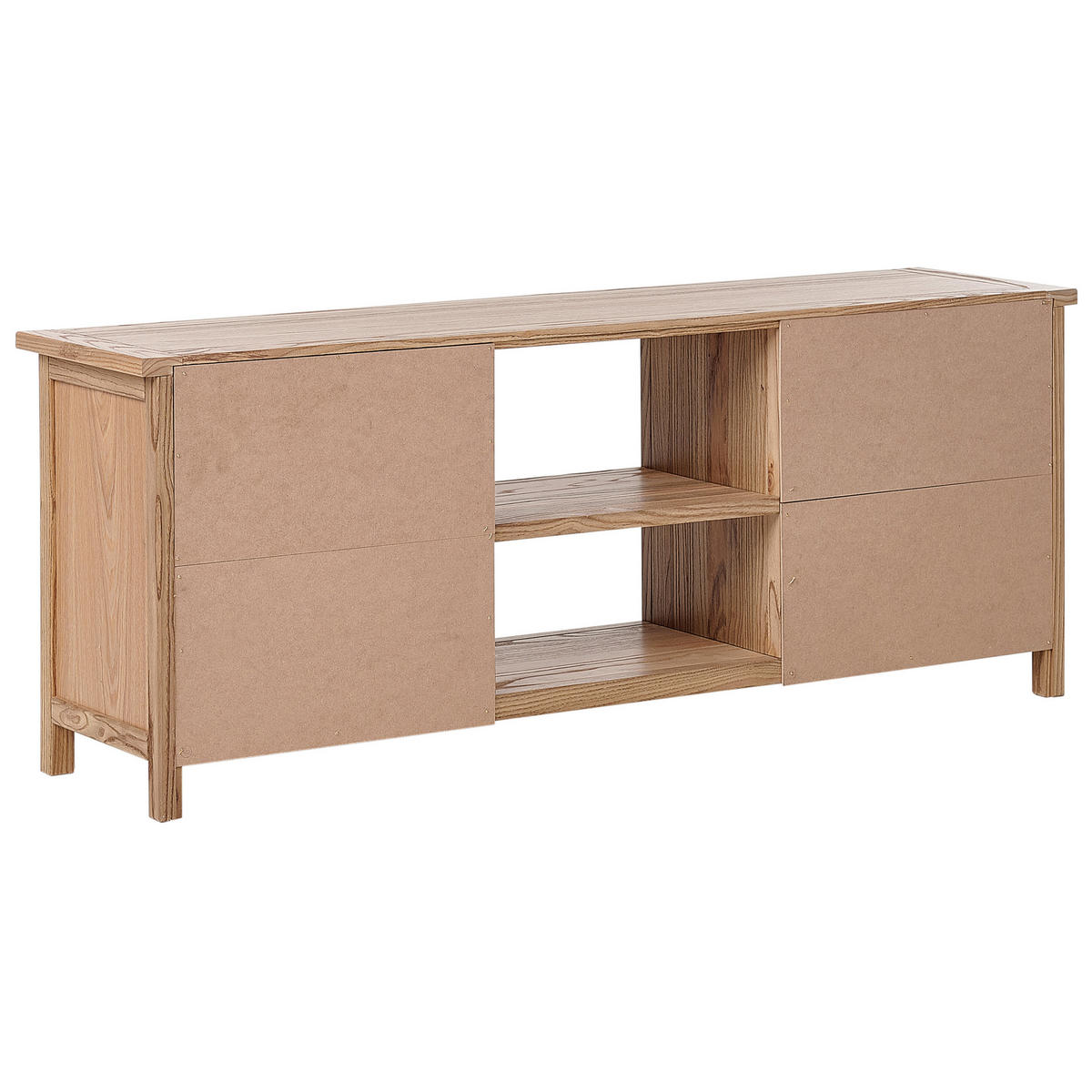 TV-MÖBEL Heller Holzfarbton Salton - Hellbraun, Holzwerkstoff (130/50/32cm) - Beliani