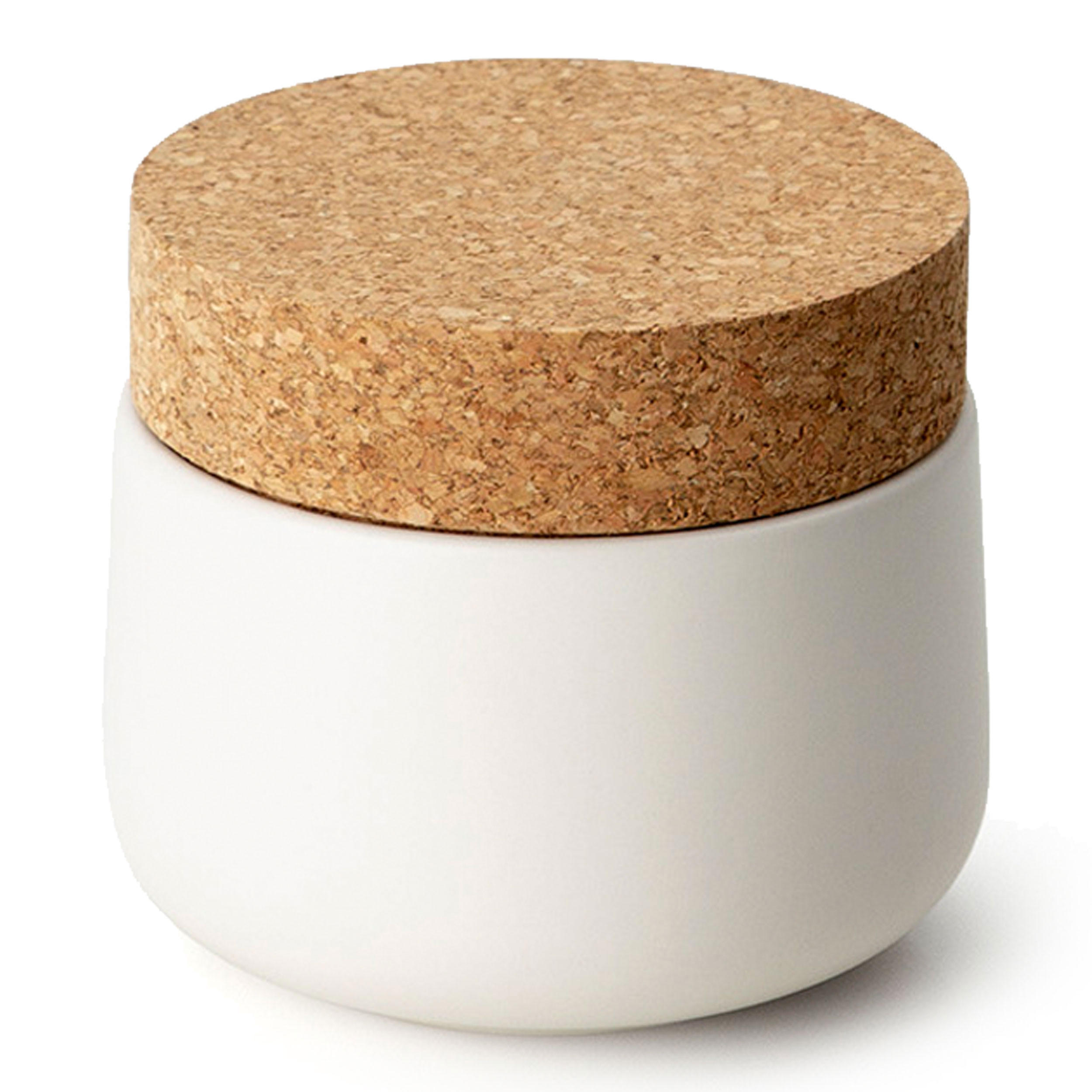 KERAMIKDOSE mit Korkdeckel, Matt Weiß, Ø 10.5 x 10 cm - Weiß, Keramik (11/10/11cm) - Continenta