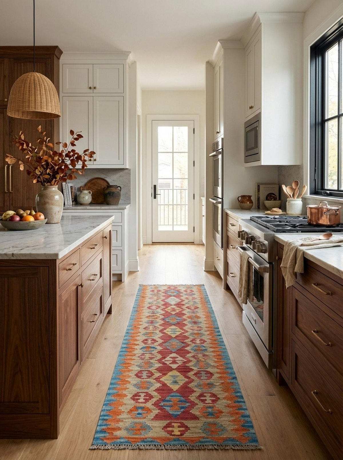 HANDWEBTEPPICH Kelim Gashgai Rot 251/60 cm Schurwolle - Rot, Textil (60/251cm) - Looma