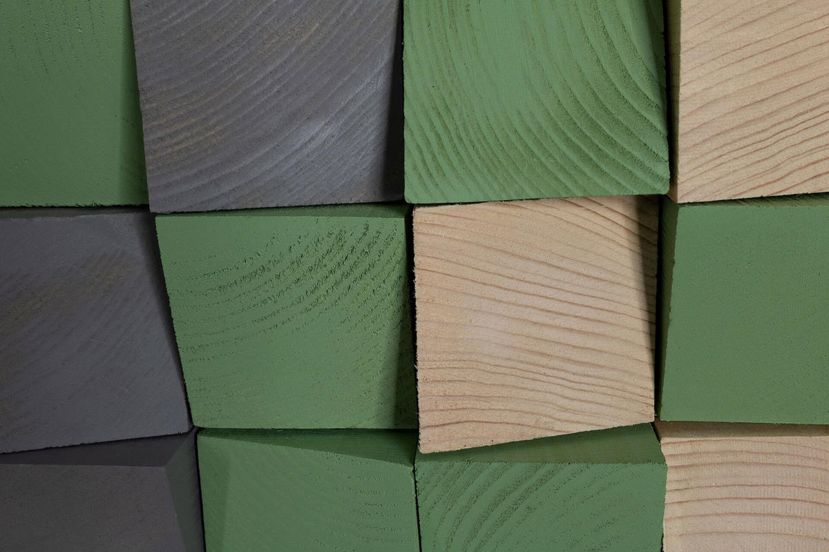 HOLZBILD Grün 98/55 cm - Grün, Holz (8/55cm) - KUNSTLOFT