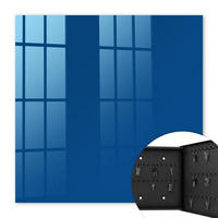 SCHLÜSSELBOX Schwarz 30x30 cm- Türöffnung nach rechts - Dunkelblau - Dunkelblau, Metall (30/30/5cm) - TULUP