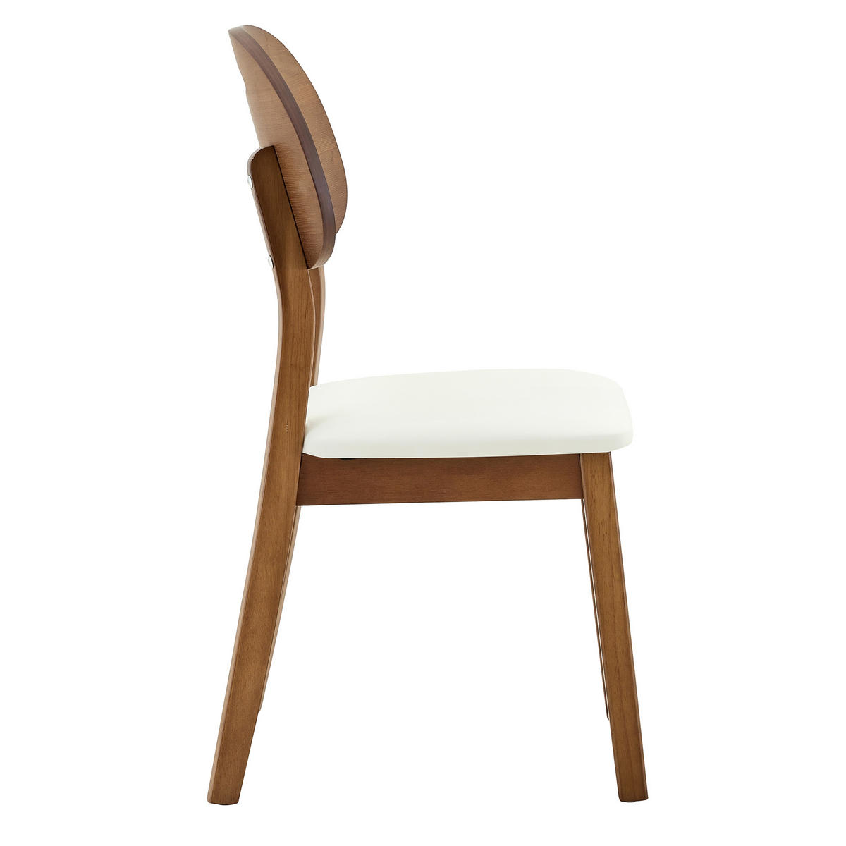 JÍDELNÍ ŽIDLE sada 2 ks bílé z PU a kaučukového dřeva - bílá, kůže (50/88/44cm) - Urban Meuble