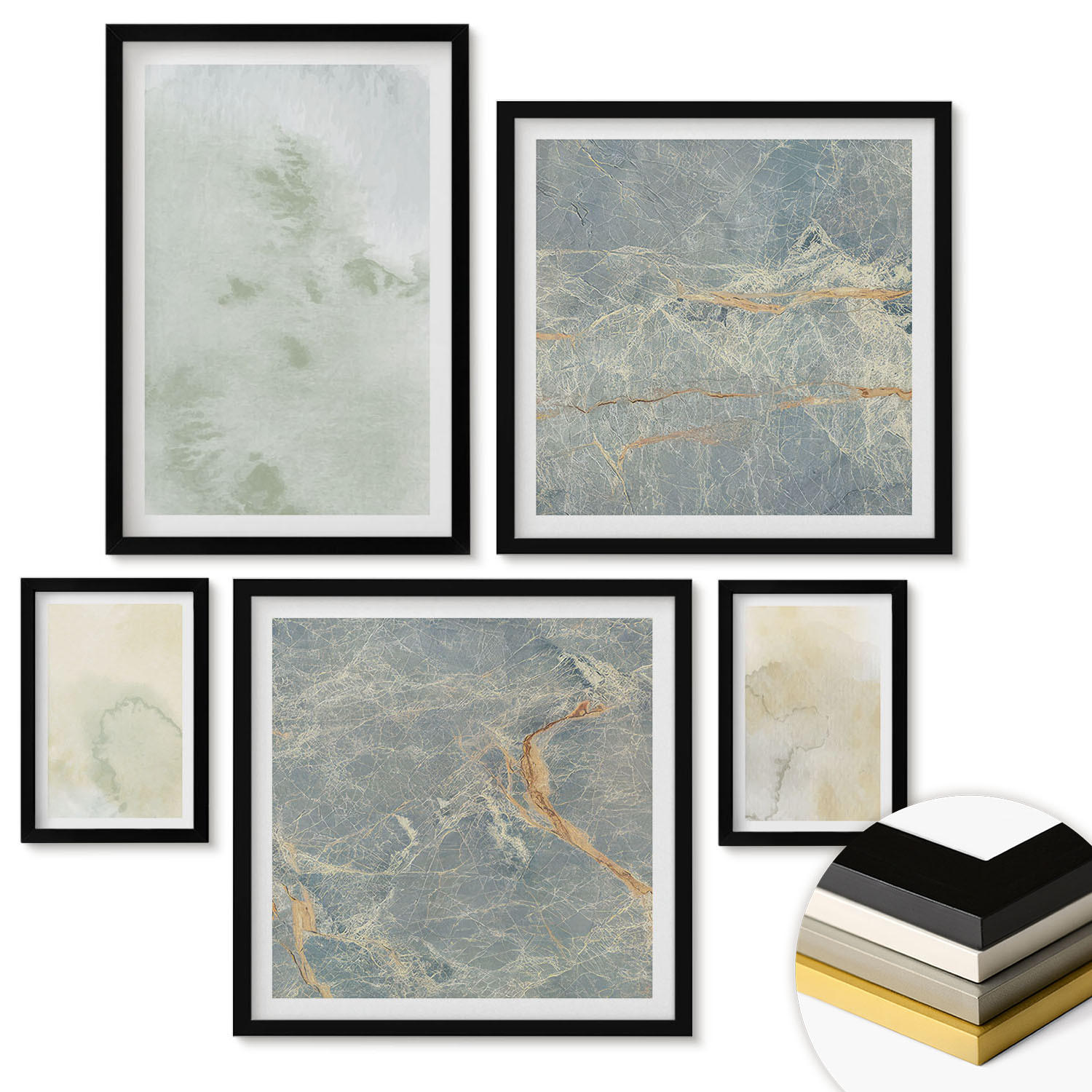 ArtPrintCave Wandbilder Schwarz 40x60 cm