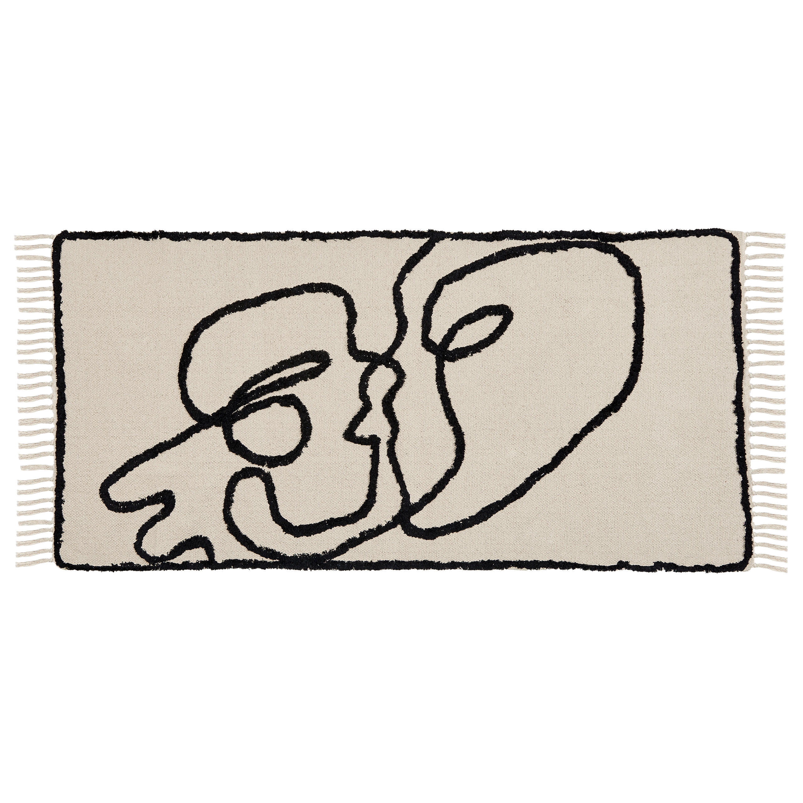 KURZFLOR-TEPPICH Konur 150/80 cm - Beige, Textil (80/150cm) - Beliani