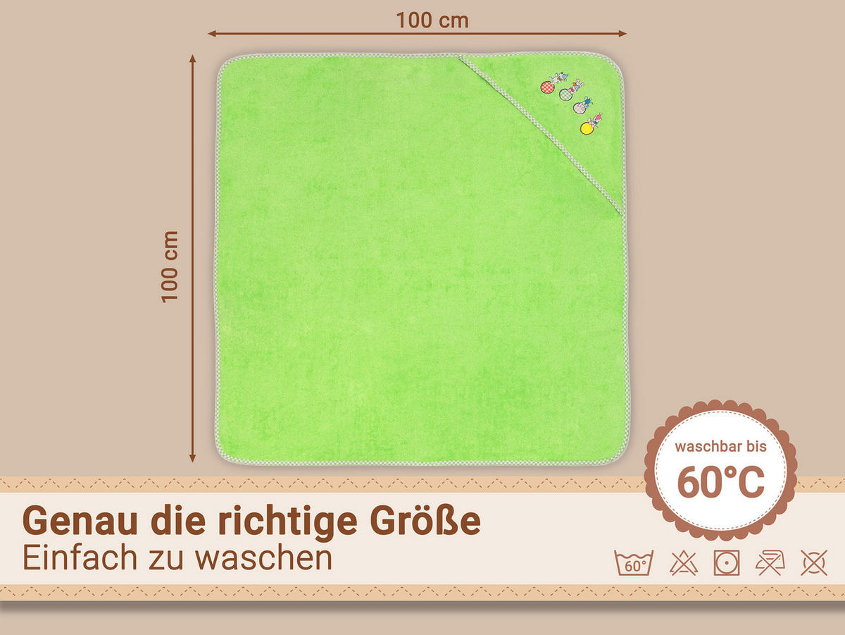 HANDTÜCHER, 100x100 cm, 100% Baumwolle, Grün - Hellgrün, Textil (100/100cm) - Zollner