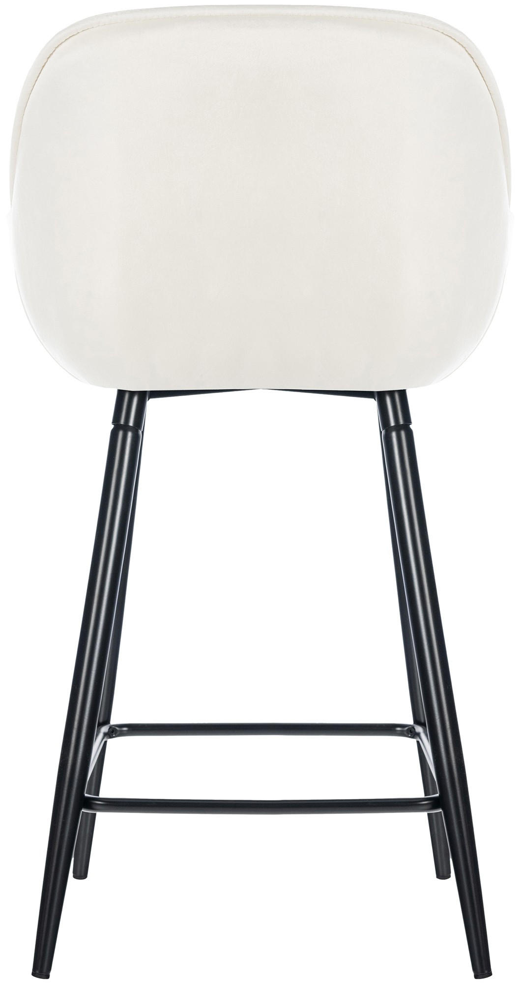 BARHOCKER 2er Set Samt creme - Creme/Schwarz, Textil/Metall (54/103/57.5cm) - CLP