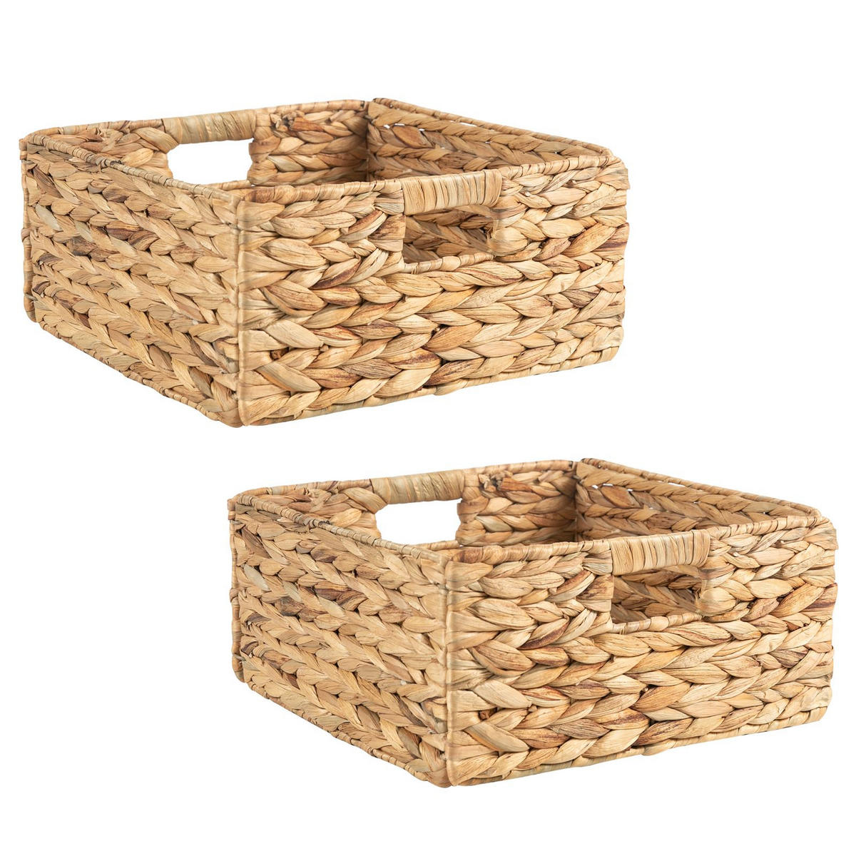 AUFBEWAHRUNGSKÖRBE LANZI 2ER-SET - Naturfarben, Naturmaterialien (32/15/32cm) - IDIMEX