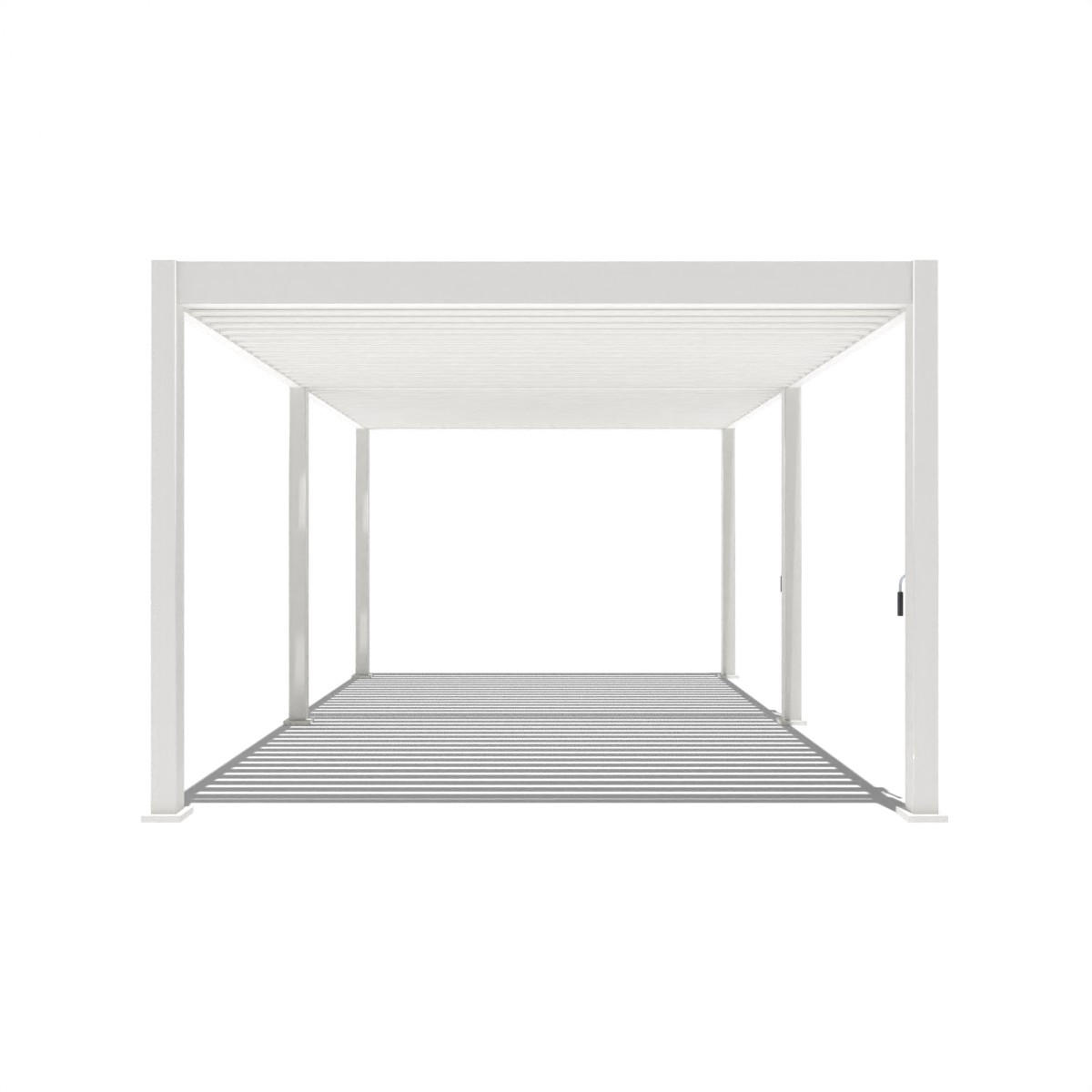 PERGOLA Deluxe Pavillon Terrassenüberdachung Aluminium 3,6 x 5,3 m weiß - Weiß, Metall (360/255/530cm) - WEIDE