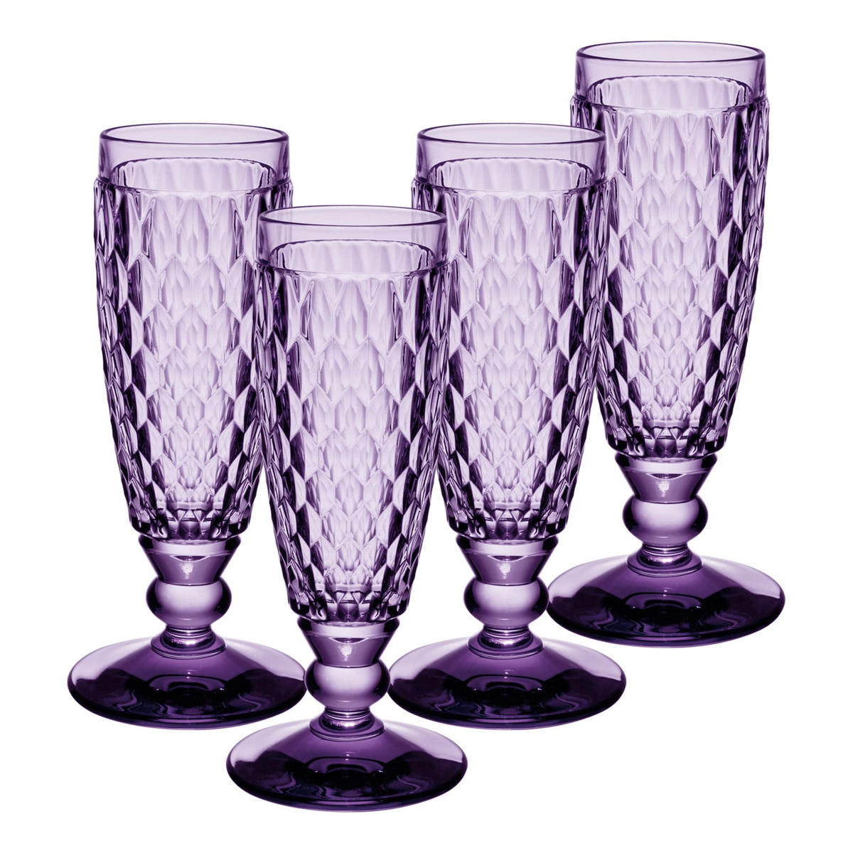 SEKTGLÄSER Boston Coloured Lavender 145 ml 4er Set - Lila, Glas (0.145L) - Villeroy & Boch