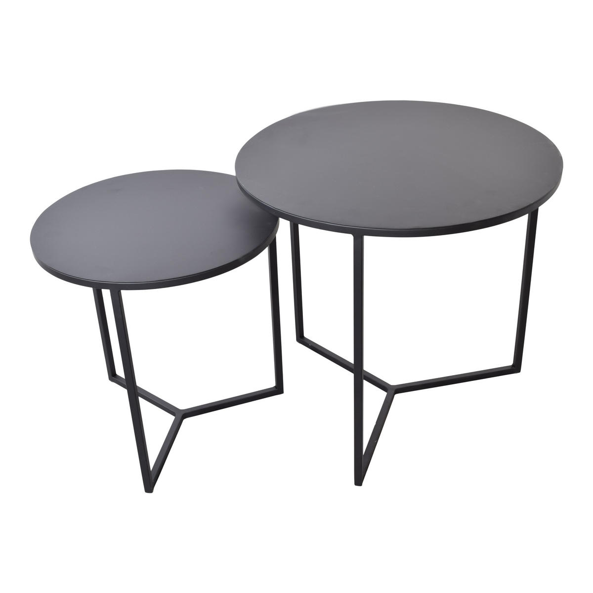 BEISTELLTISCH Dulon Schwarz - Schwarz, Metall (49/49/46cm) - LOFT42