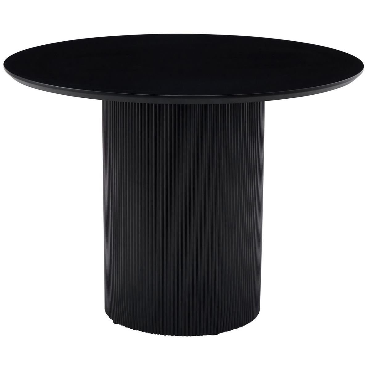 ESSTISCH Trually rund, Schwarz, 100 cm - Schwarz, Holzwerkstoff/Metall (100/100/75cm) - Selsey