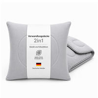 VERWANDLUNGSDECKE 2 in 1 - Grau 135x200 cm - Grau, Textil (135/200cm) - Bestlivings