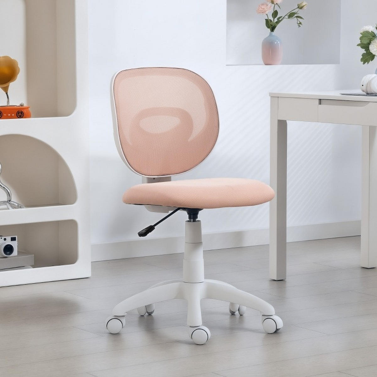 DREHSTUHL 53/59,5/81-89 cm rosa aus Kunststoff höhenverstellbar - Pink, Kunststoff (53/89/59.5cm) - OKWISH