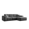 ECKSOFA L-Form Siena Stoff Maloy Graphit Rechts - Graphitfarben, Holz (266/165cm) - Kaiser Möbel