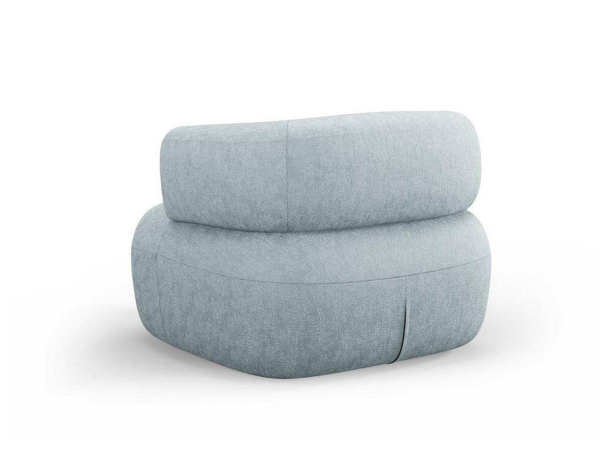SESSEL Jenny aus Chenille-Stoff hellblau - Hellblau, Textil (88/73/90cm) - Micadoni