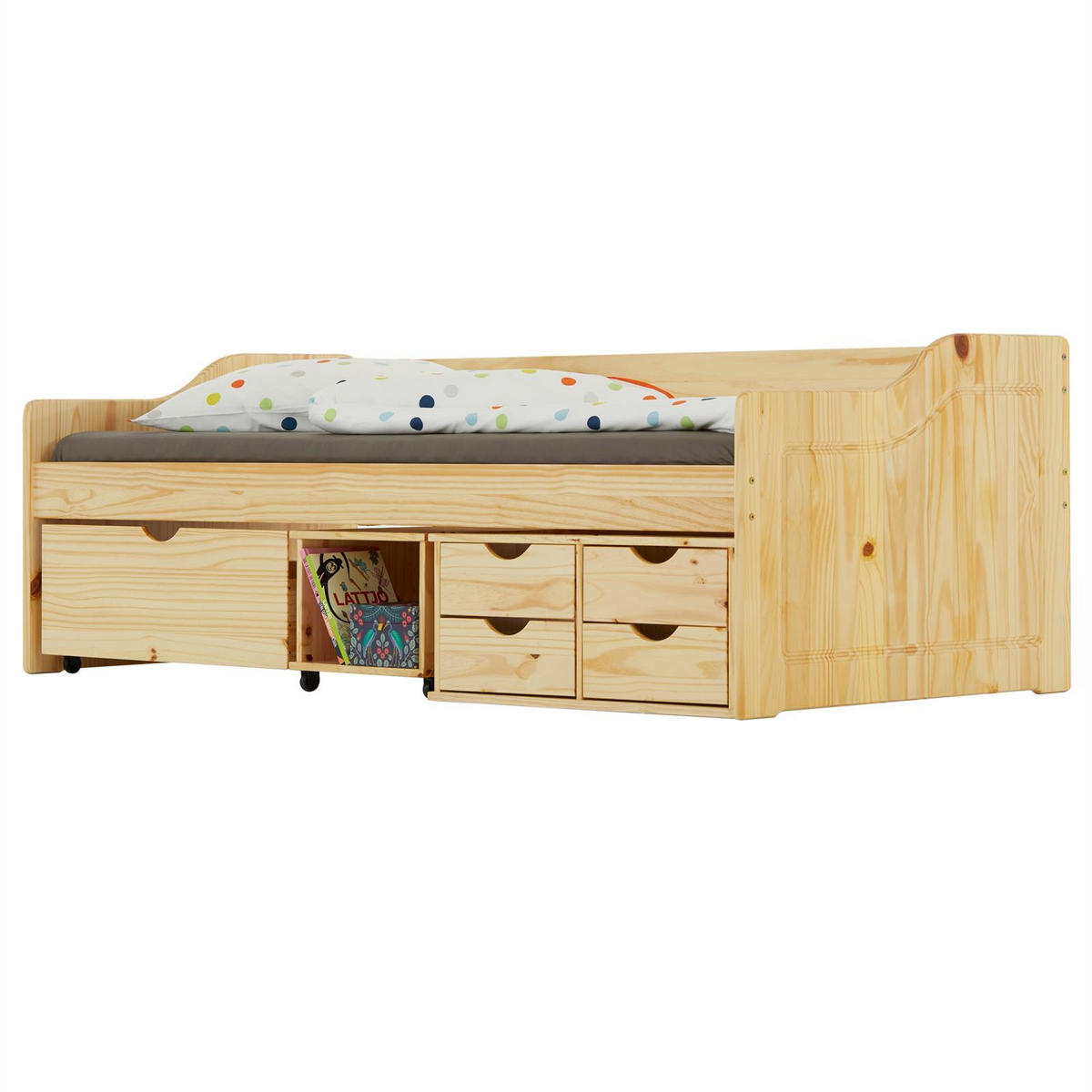 SOFABETT SENTA 90X200 CM - Naturfarben, Holz (98/63/205cm) - IDIMEX