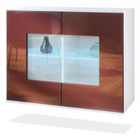 KOMMODE Grömitz Bordeaux Hochglanz - Bordeaux, Holzwerkstoff (92.5/73.5/35cm) - Vladon