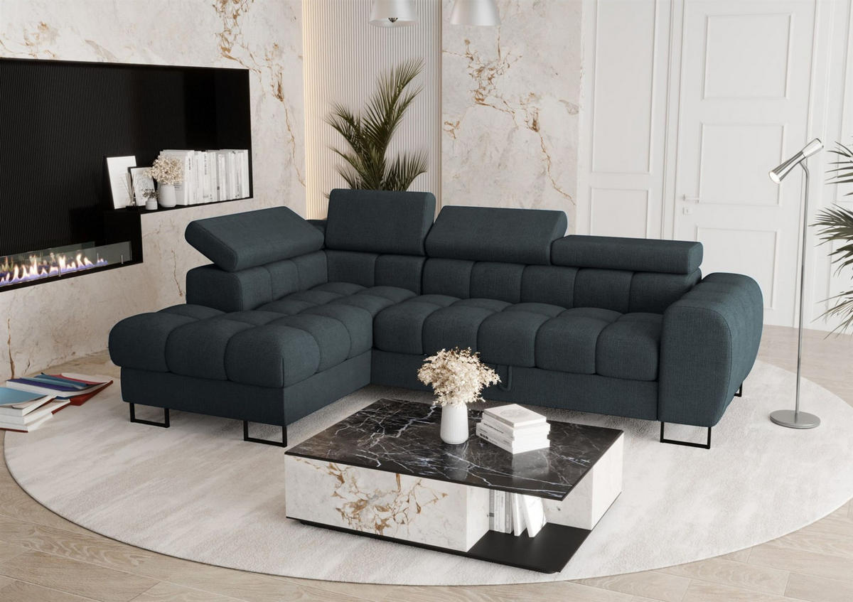ECKSOFA Bastien Mit Schlaffunktion - Anthrazit, Holzwerkstoff/Textil (170/260cm) - Fun Möbel
