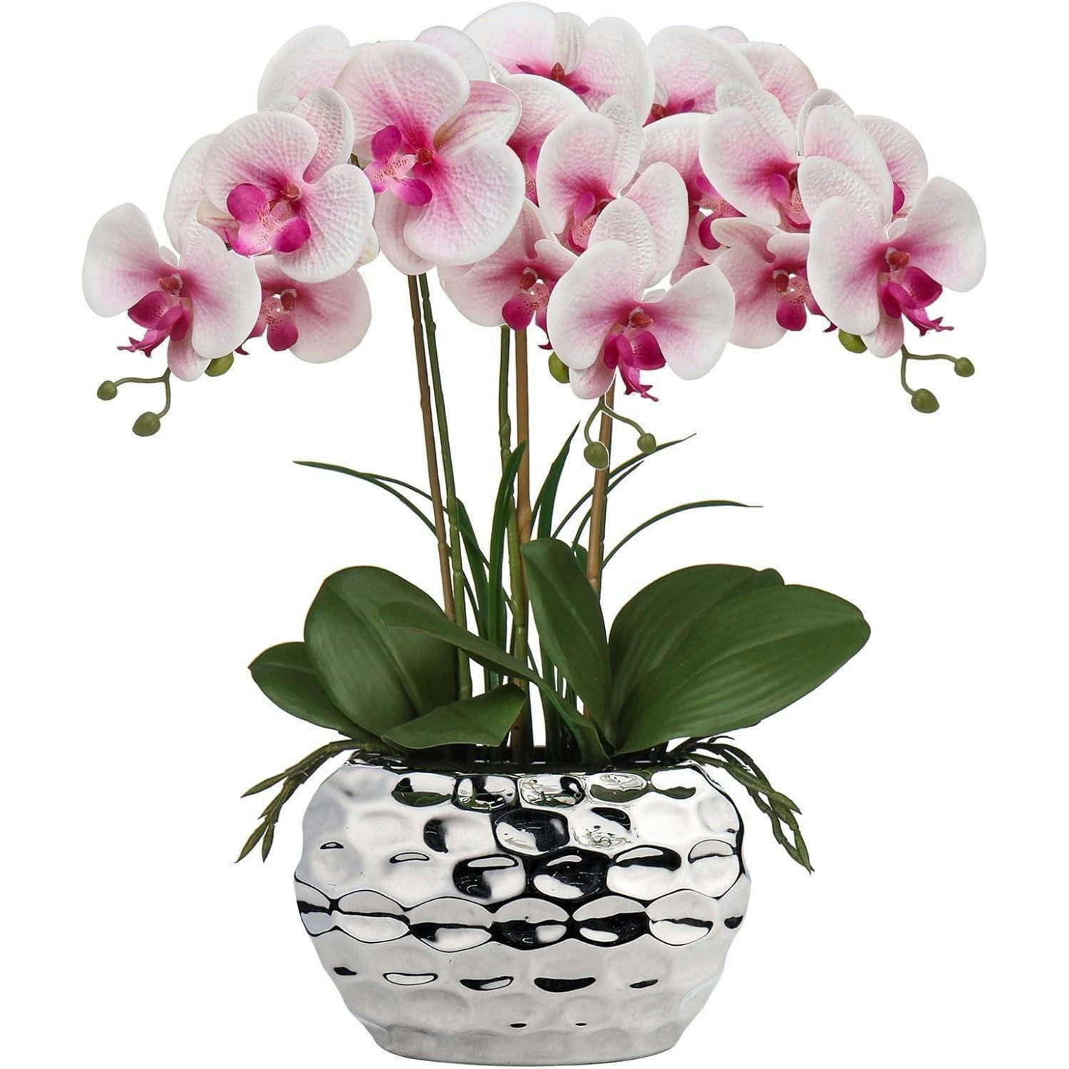KUNSTORCHIDEE Phalaenopsis 44 cm Rosa im Keramiktopf - Rosa, Keramik (44cm)