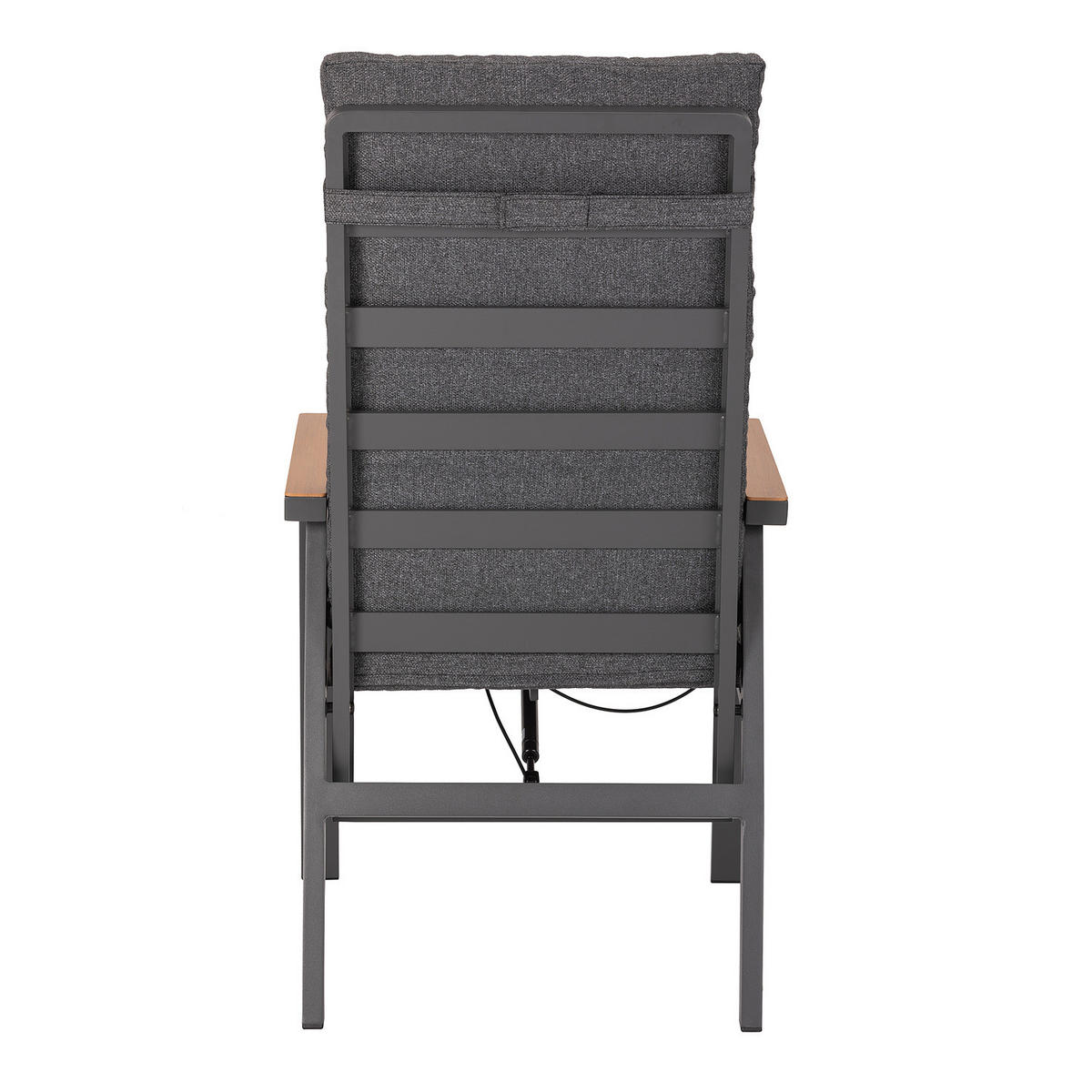 GARTENRELAXSESSEL - Aluminium / Polyester - Grau - 2er-Set - Grau, Textil/Metall (60/110/72cm) - home24