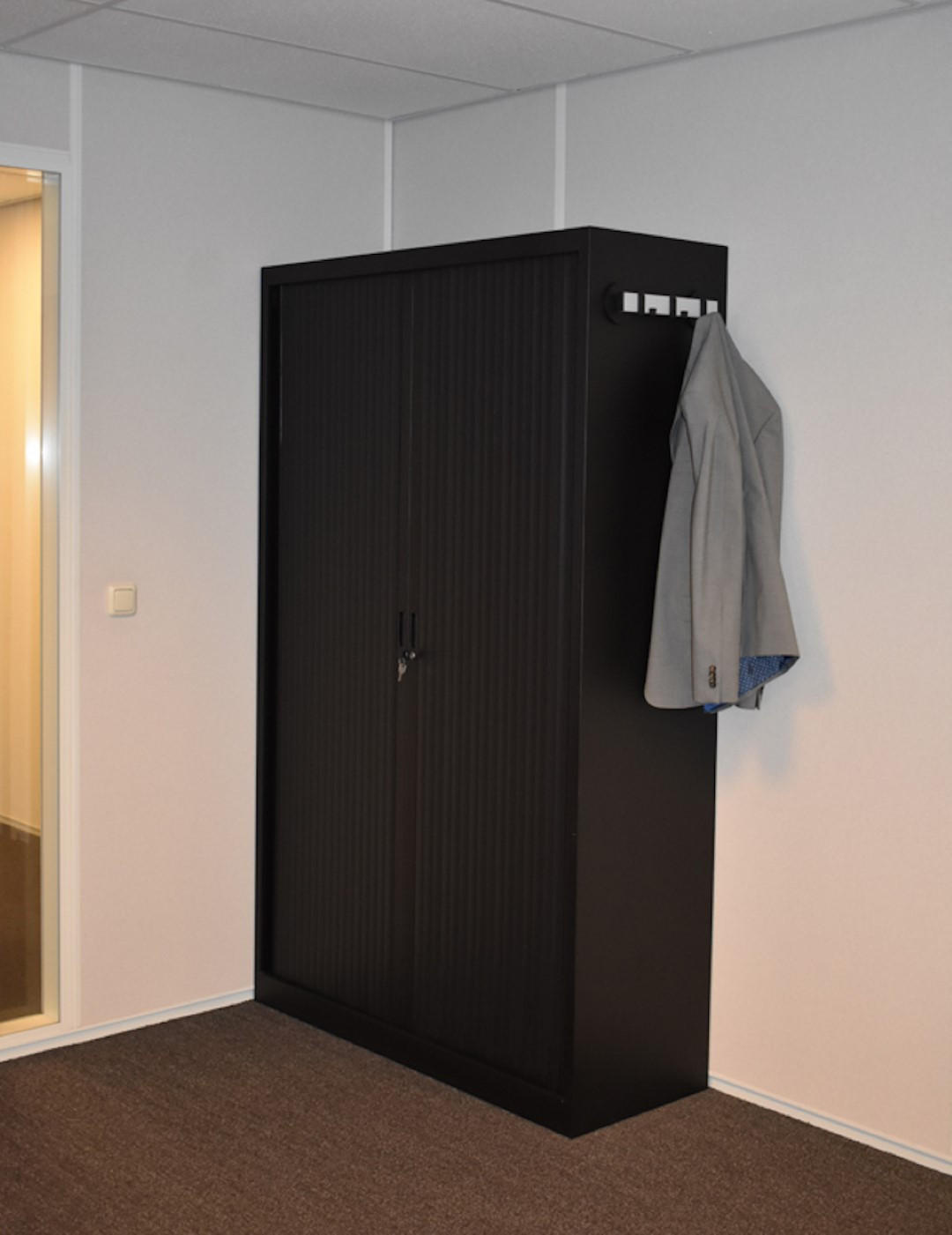 GARDEROBE Magnetisch Mit 3 Haken 10x8x30 cm Schwarz & Silber - Schwarz, Metall (8/10/30cm) - PROREGAL