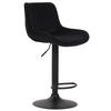 BARHOCKER Lento, Gestell schwarz, Samt Schwarz - Schwarz, Textil/Metall (50/100/50cm) - TPFLiving