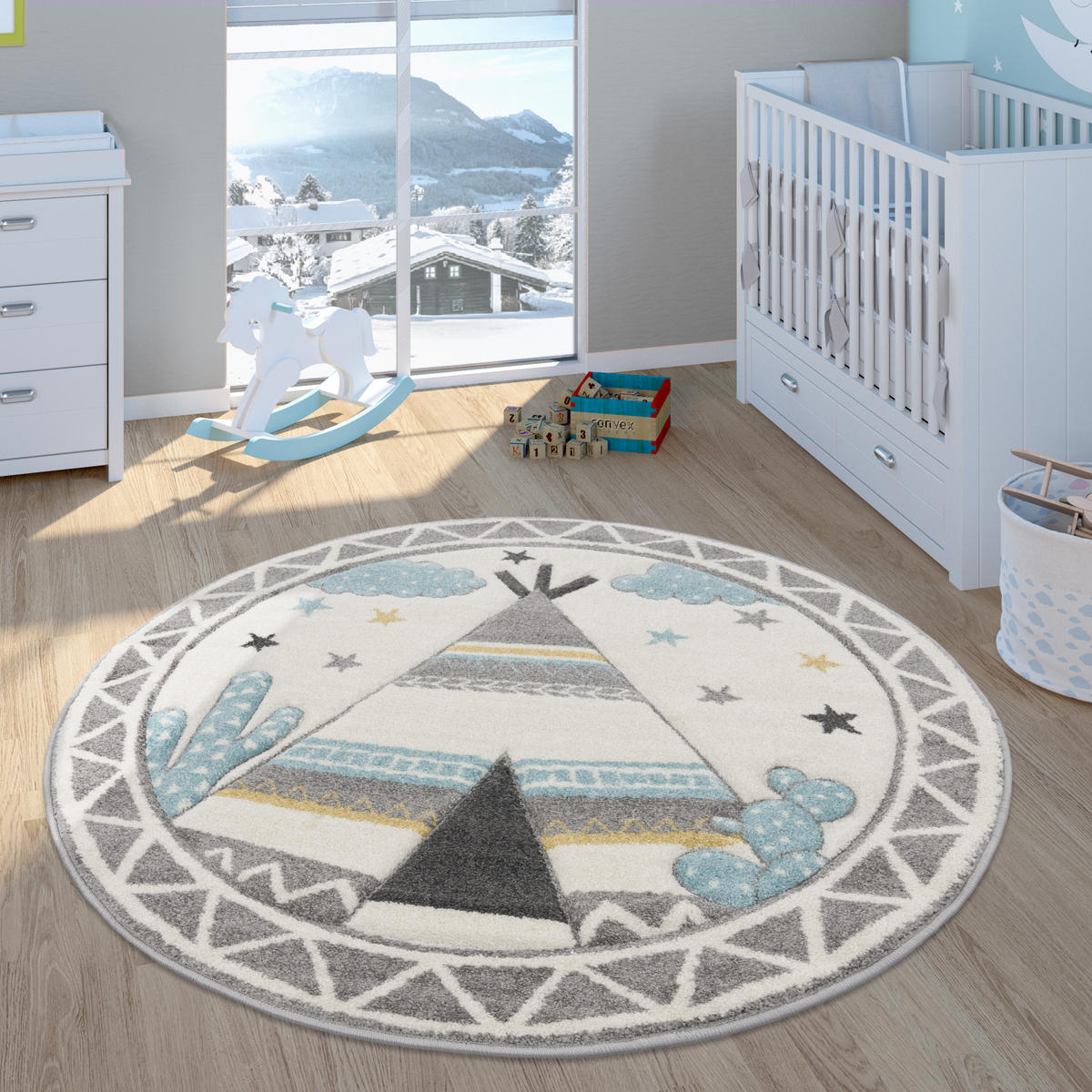 KINDERTEPPICH 120/120 cm Ela 215 - Creme, Textil (120/120cm) - Paco Home