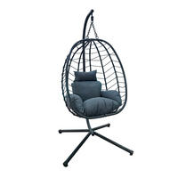 HÄNGESESSEL SHELLY Grau - Grau, Kunststoff (95/195/95cm) - SVITA