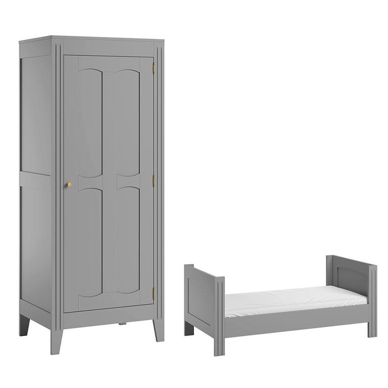 SOBA ZA BEBE 2-dijelni Sivi - siva, drvni materijal (144/80/75cm) - Petits-meubles