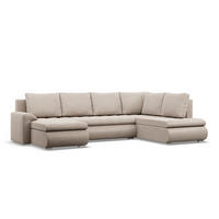 U-SOFA MIT SCHLAFFUNKTION FORESTA, Beige - Beige, Textil (300/89/200cm)