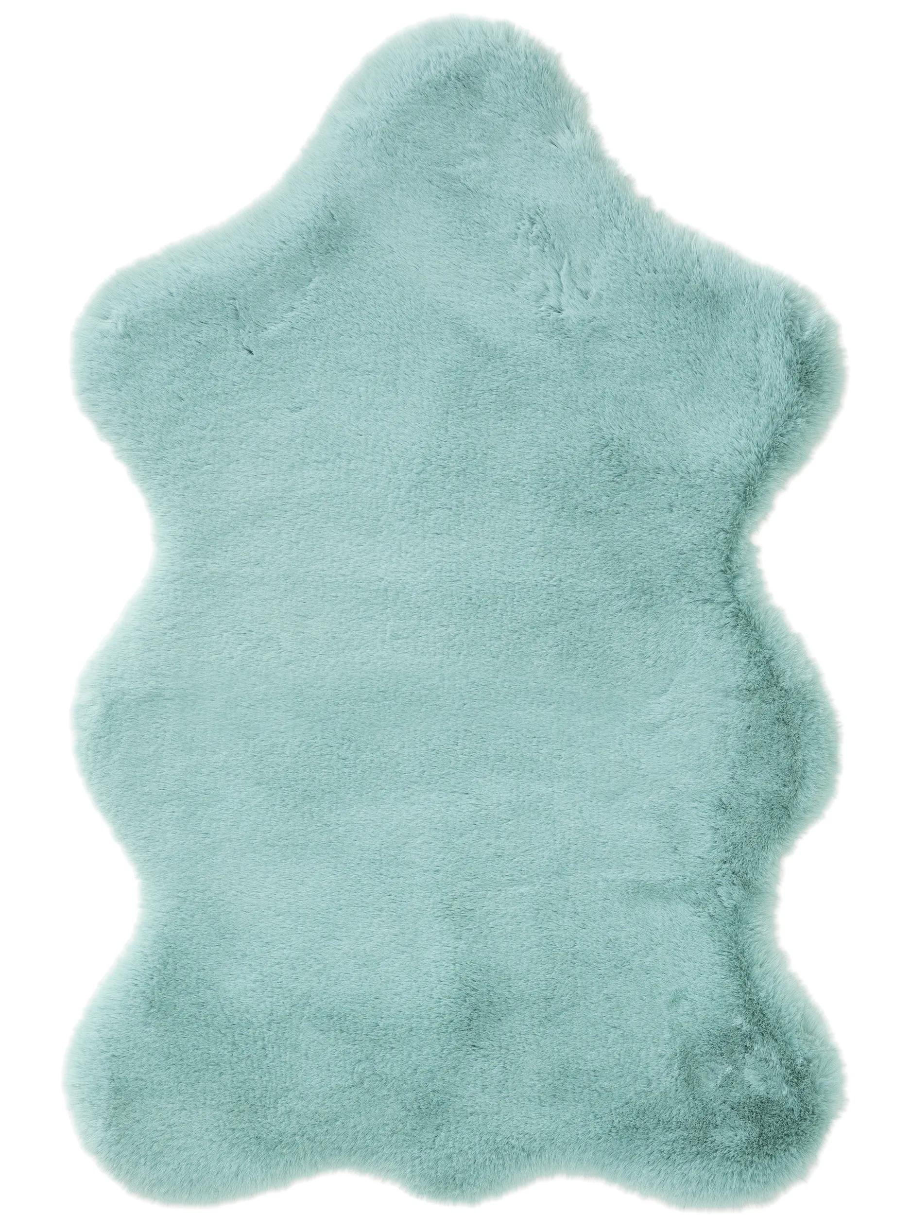 KUNSTFELL-TEPPICH Dave Blau 60x90 cm - Blau, Textil (60/90cm) - benuta Nest