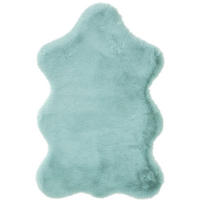 KUNSTFELL-TEPPICH Dave Blau 60x90 cm - Blau, Textil (60/90cm) - benuta Nest